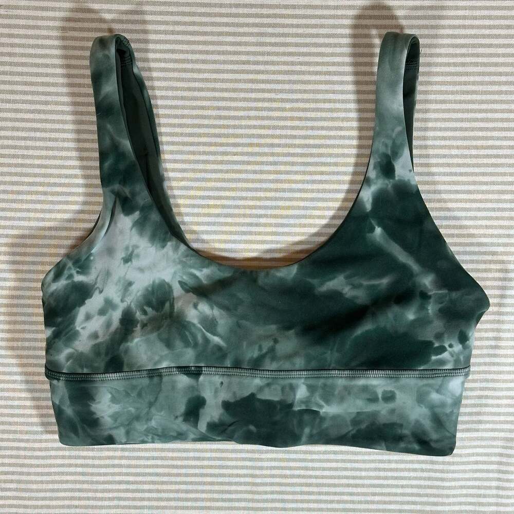 Lululemon Align Reversible Bra Light Support A/B Cup Grey Sage Dark Olive